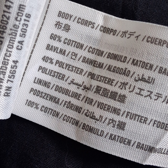 Abercrombie & Fitch Black Smocked Maxi Tiered Dress Cotton & Poly Mix - Picture 5 of 5